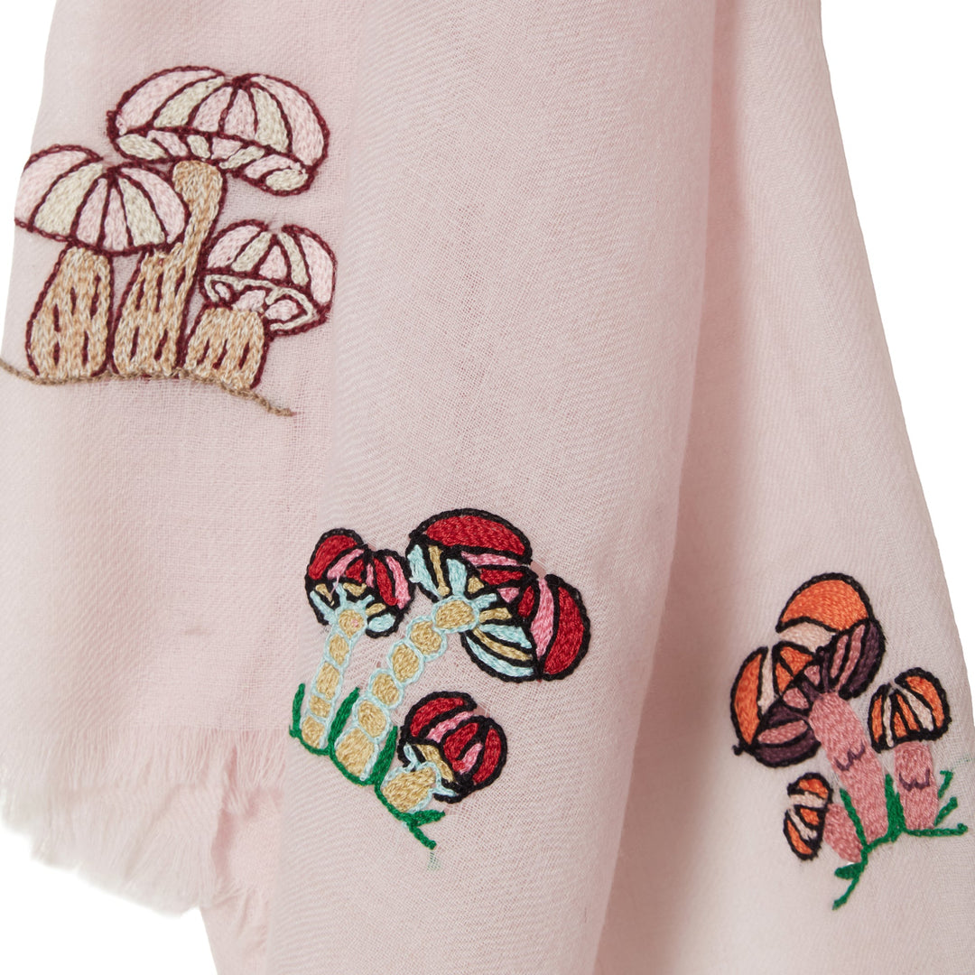 Mushrooms Scarf Pink - CITRUS - Ileana Makri