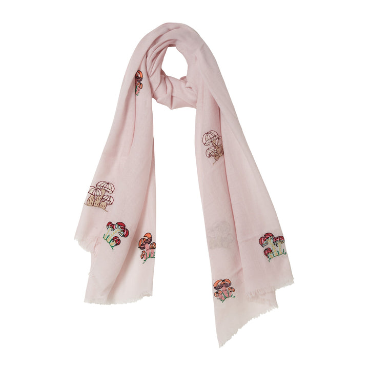 Mushrooms Scarf Pink - CITRUS - Ileana Makri