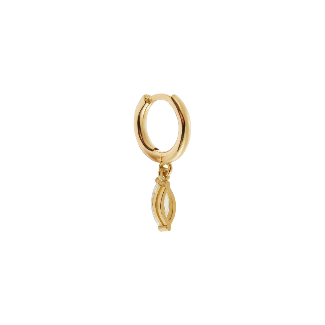 Navette Diamond Drop Midi Hoops Y - D - Classic - Ileana Makri