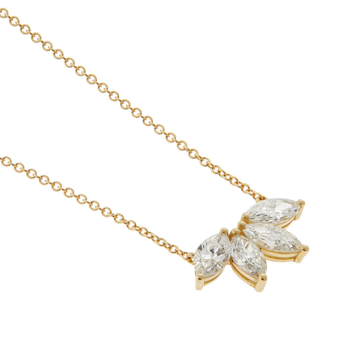 Navette Diamond Necklace Y - D (45CM) - Classic - Ileana Makri