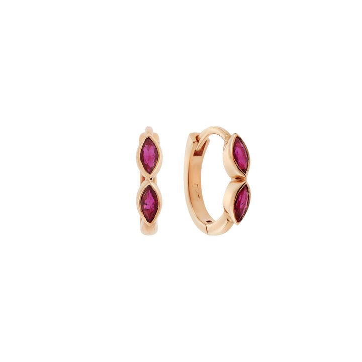 Navette Ruby Mini Hoops P - RU - Classic - Ileana Makri