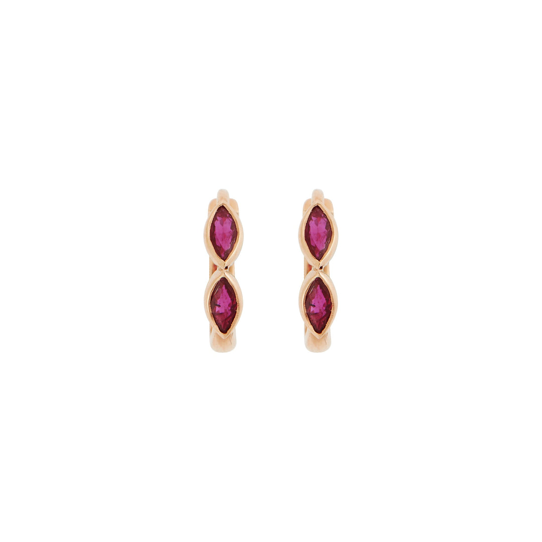 Navette Ruby Mini Hoops P - RU - Classic - Ileana Makri