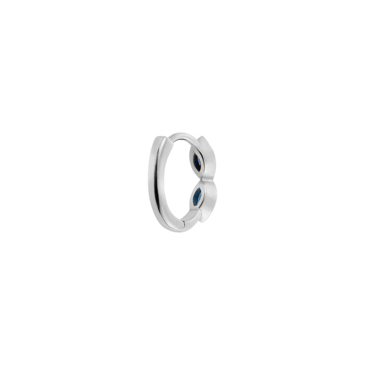 Navette Sapphire Mini Hoops W - BS - Classic - Ileana Makri