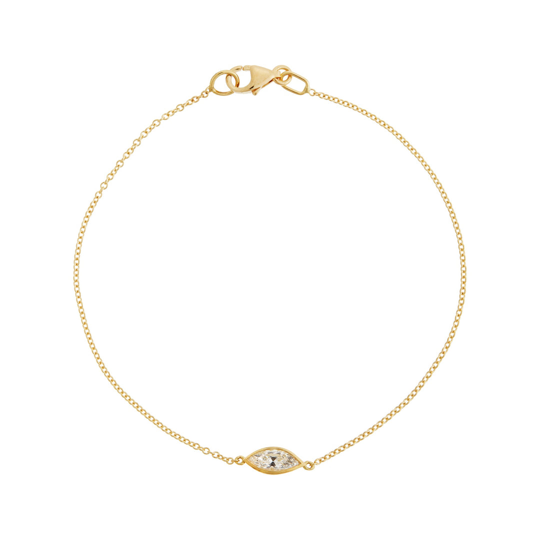 Navette Single Diamond Bracelet Y - D - Classic - Ileana Makri