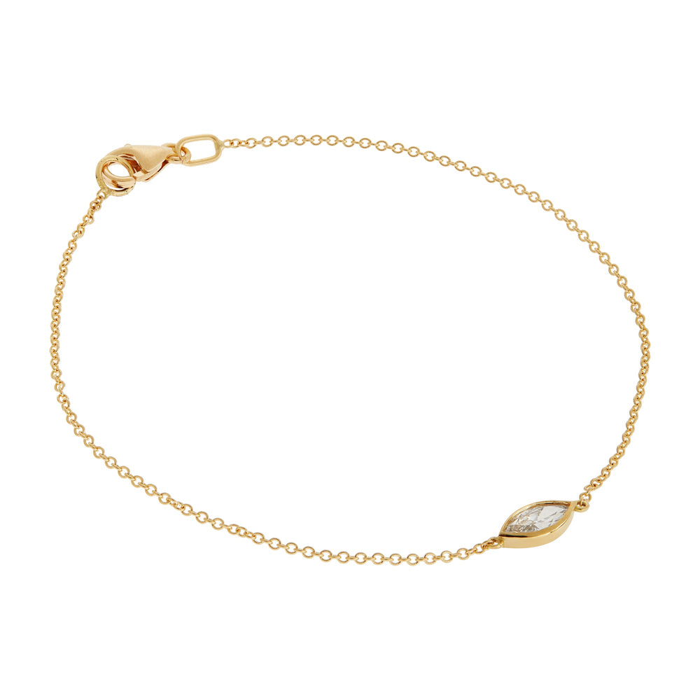 Navette Single Diamond Bracelet Y - D - Classic - Ileana Makri