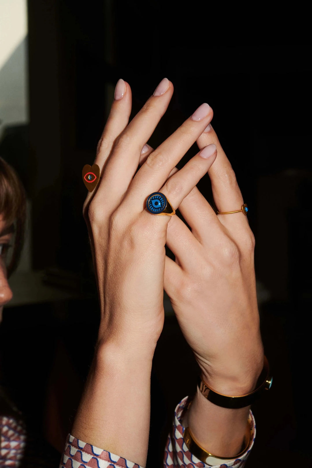 Neon Blue Evil Eye Chevalier - Eye M Eyes - Ileana Makri