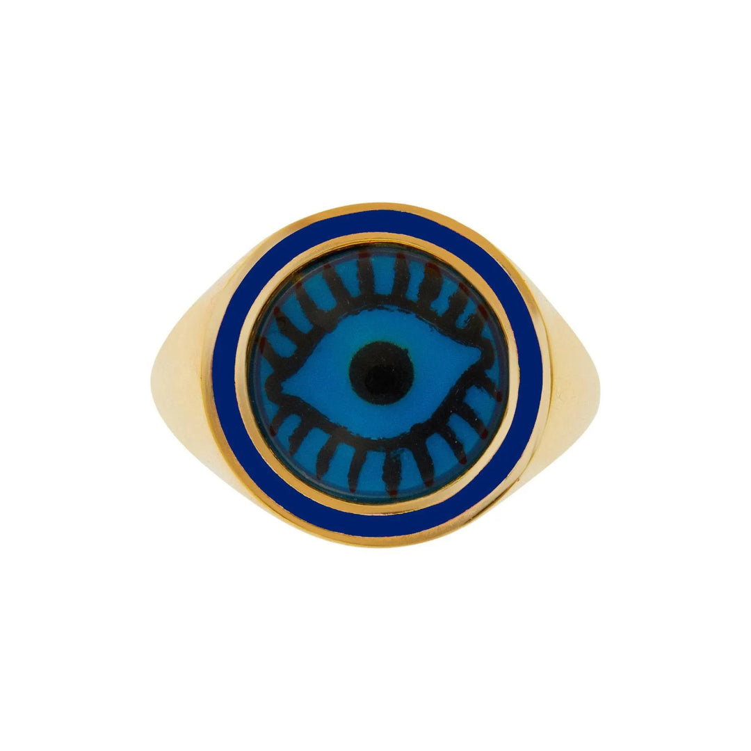 Neon Blue Evil Eye Chevalier - Eye M Eyes - Ileana Makri