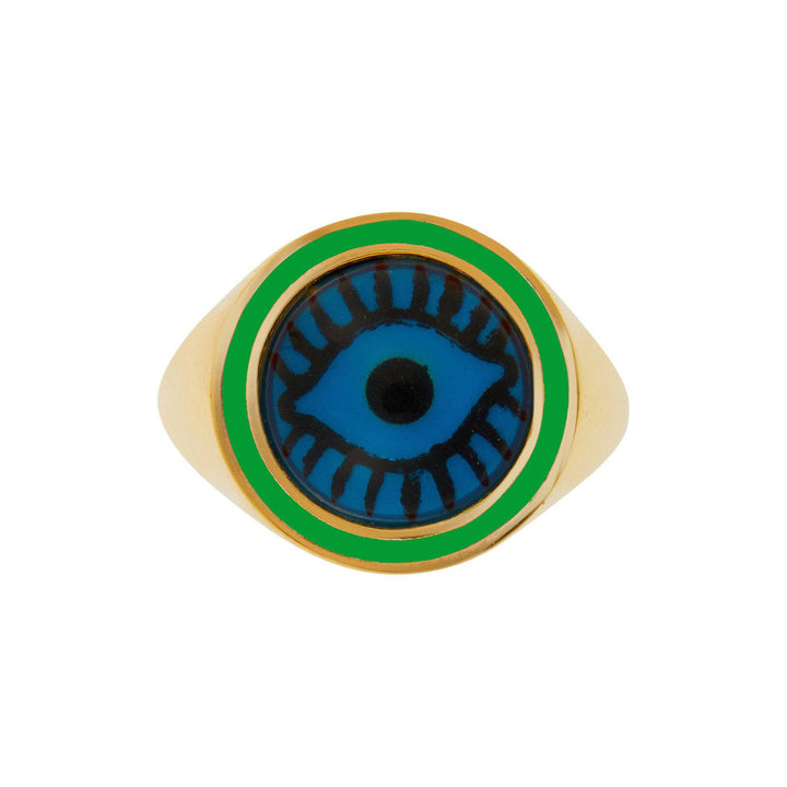 Neon Green Evil Eye Chevalier - Eye M Eyes - Ileana Makri store