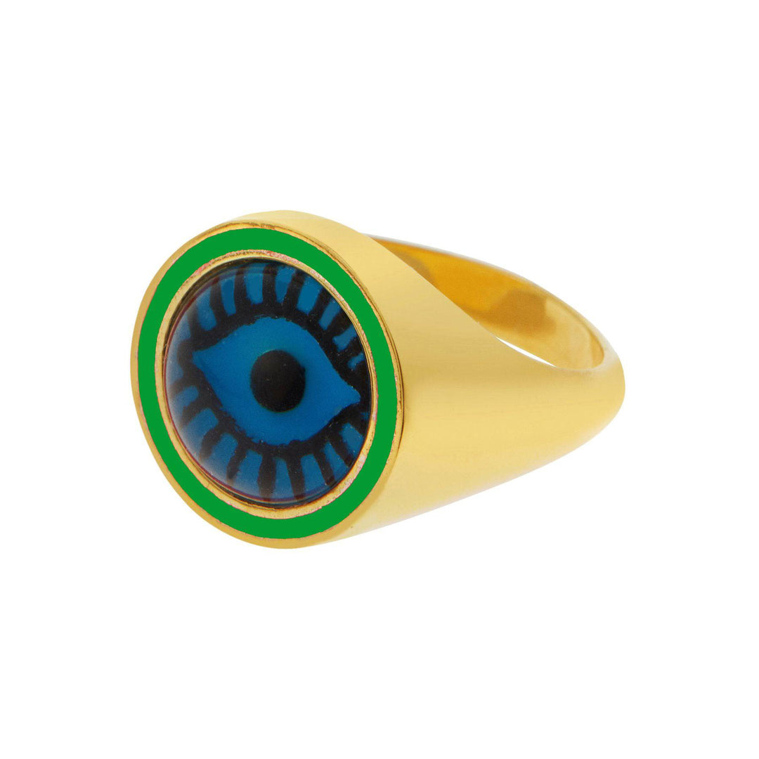Neon Green Evil Eye Chevalier - Eye M Eyes - Ileana Makri