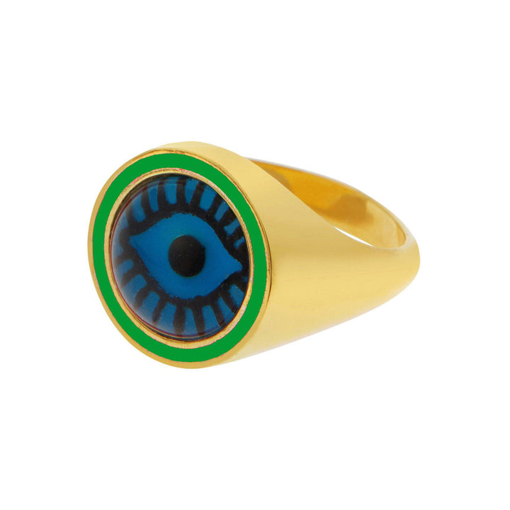 Neon Green Evil Eye Chevalier - Eye M Eyes - Ileana Makri