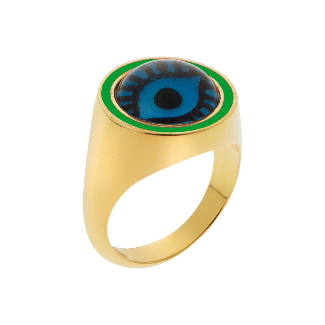 Neon Green Evil Eye Chevalier - Eye M Eyes - Ileana Makri