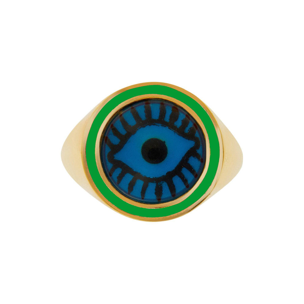 Neon Green Evil Eye Chevalier - Eye M Eyes - Ileana Makri