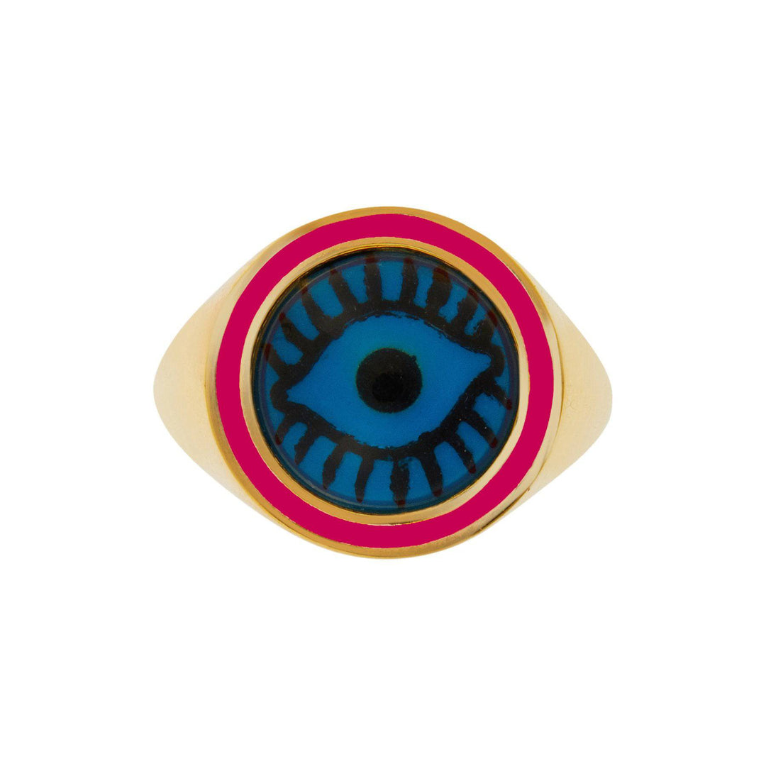 Neon Pink Evil Eye Chevalier - Eye M Eyes - Ileana Makri store