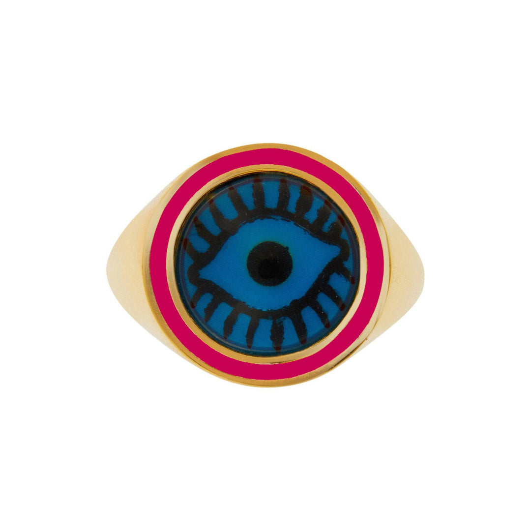 Neon Pink Evil Eye Chevalier - Eye M Eyes - Ileana Makri