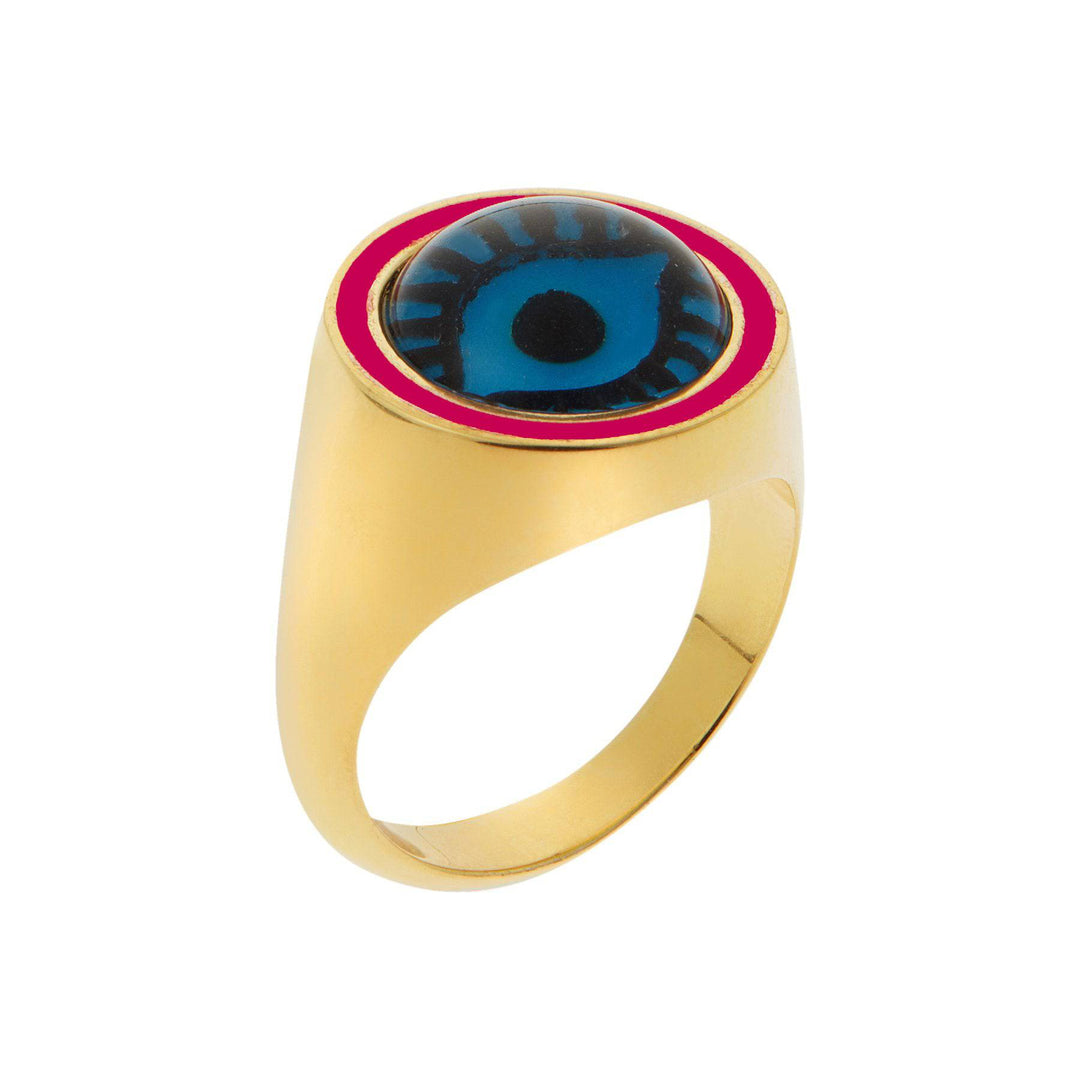 Neon Pink Evil Eye Chevalier - Eye M Eyes - Ileana Makri