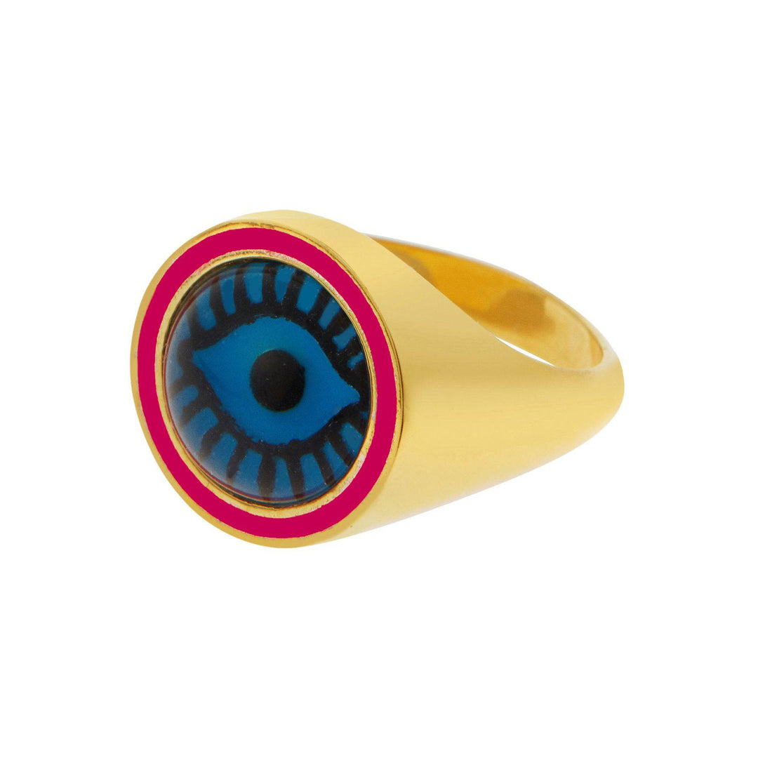 Neon Pink Evil Eye Chevalier - Eye M Eyes - Ileana Makri