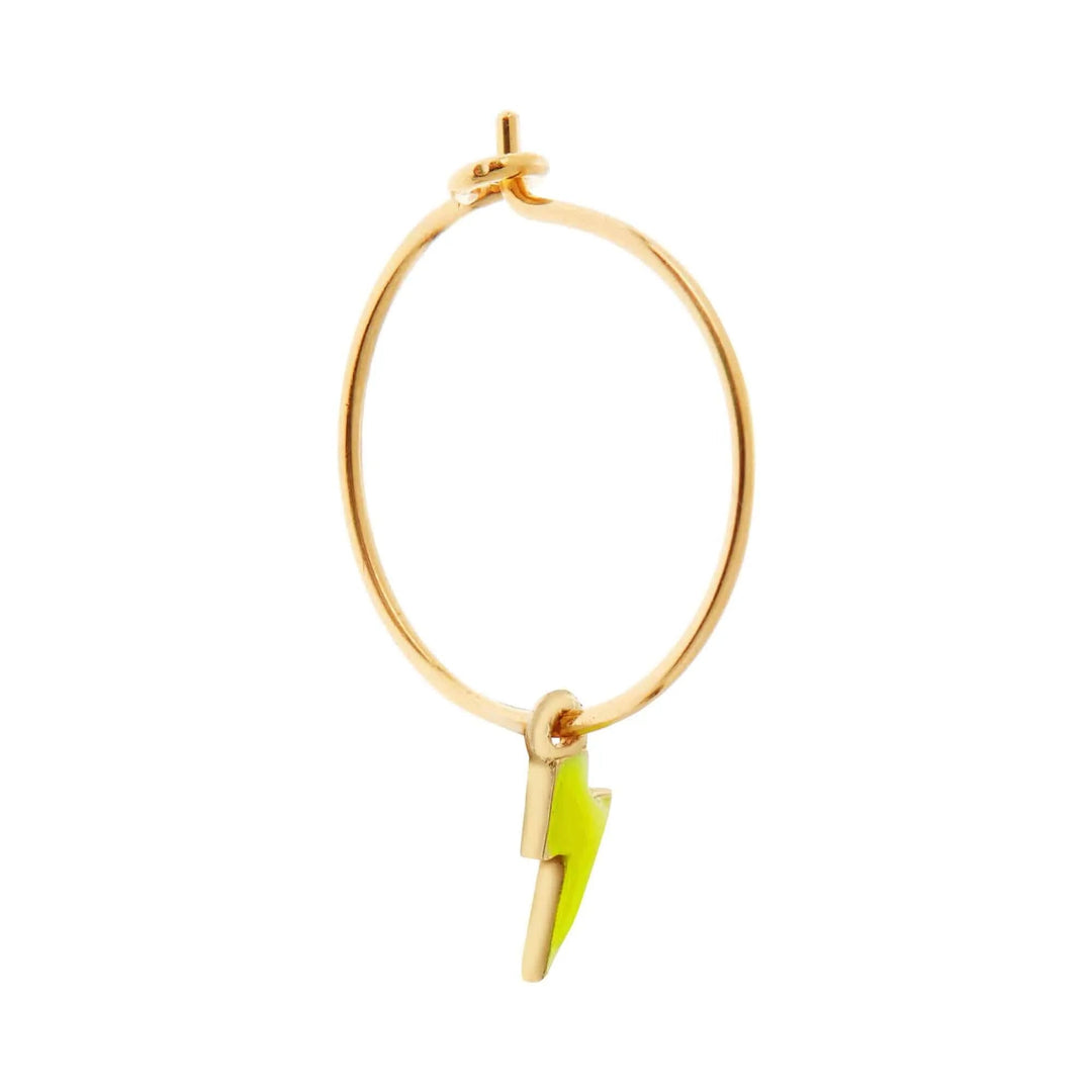 Neon Thunder Bolt Hoops - Eye M Neon Rocks - Ileana Makri