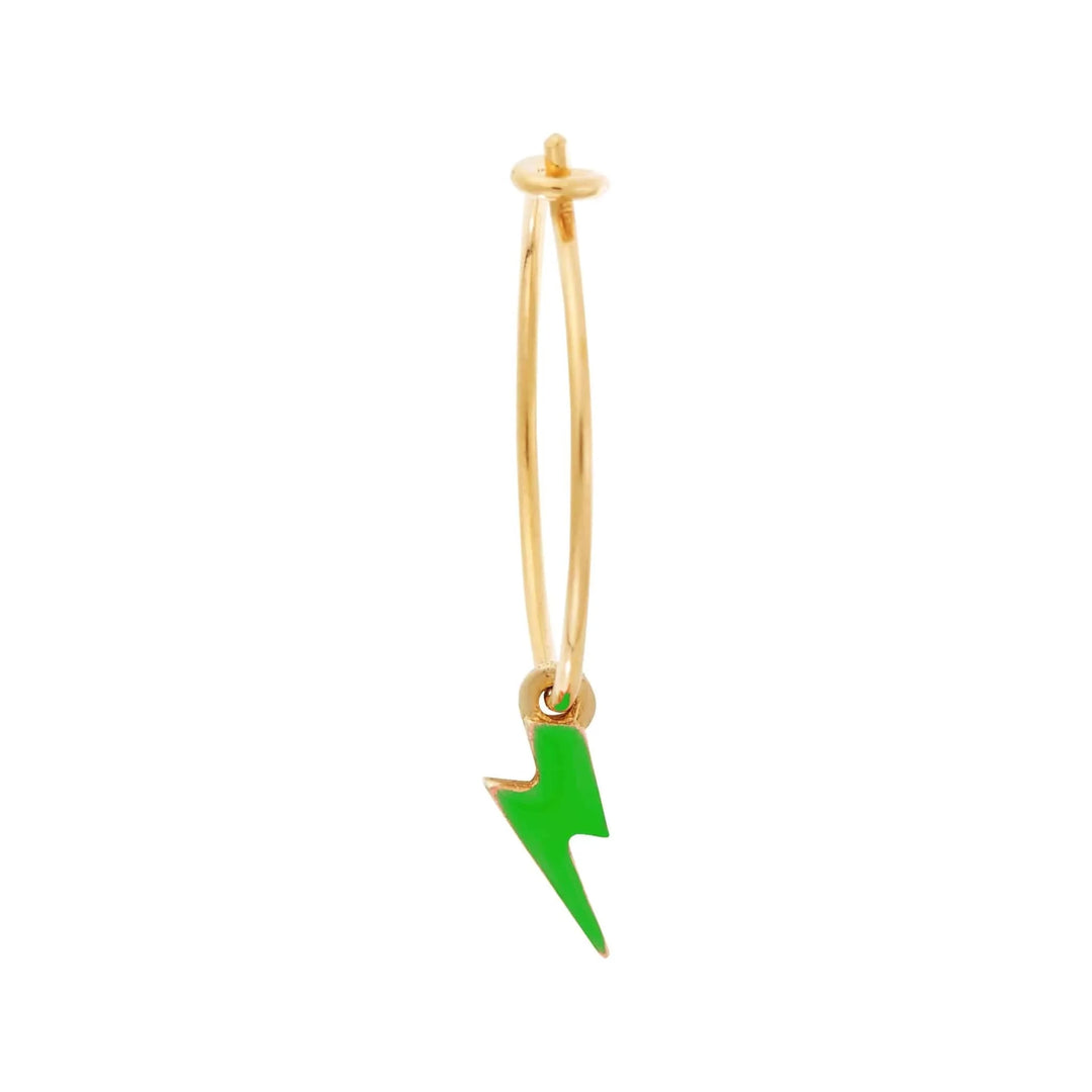 Neon Thunder Bolt Hoops - Eye M Neon Rocks - Ileana Makri