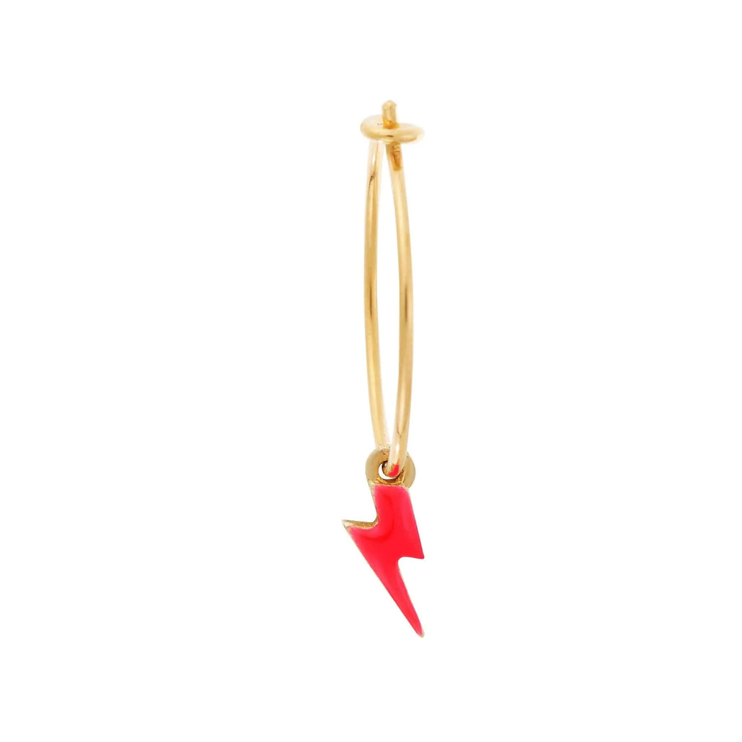 Neon Thunder Bolt Hoops - Eye M Neon Rocks - Ileana Makri