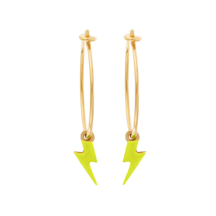 Neon Thunder Bolt Hoops - Eye M Neon Rocks - Ileana Makri store