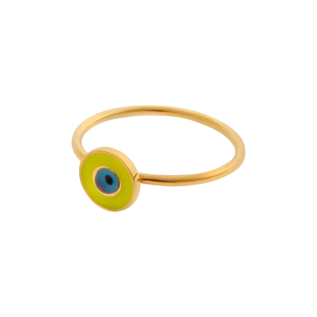 Neon Yellow Eye Ring - Eye M Eyes - Ileana Makri
