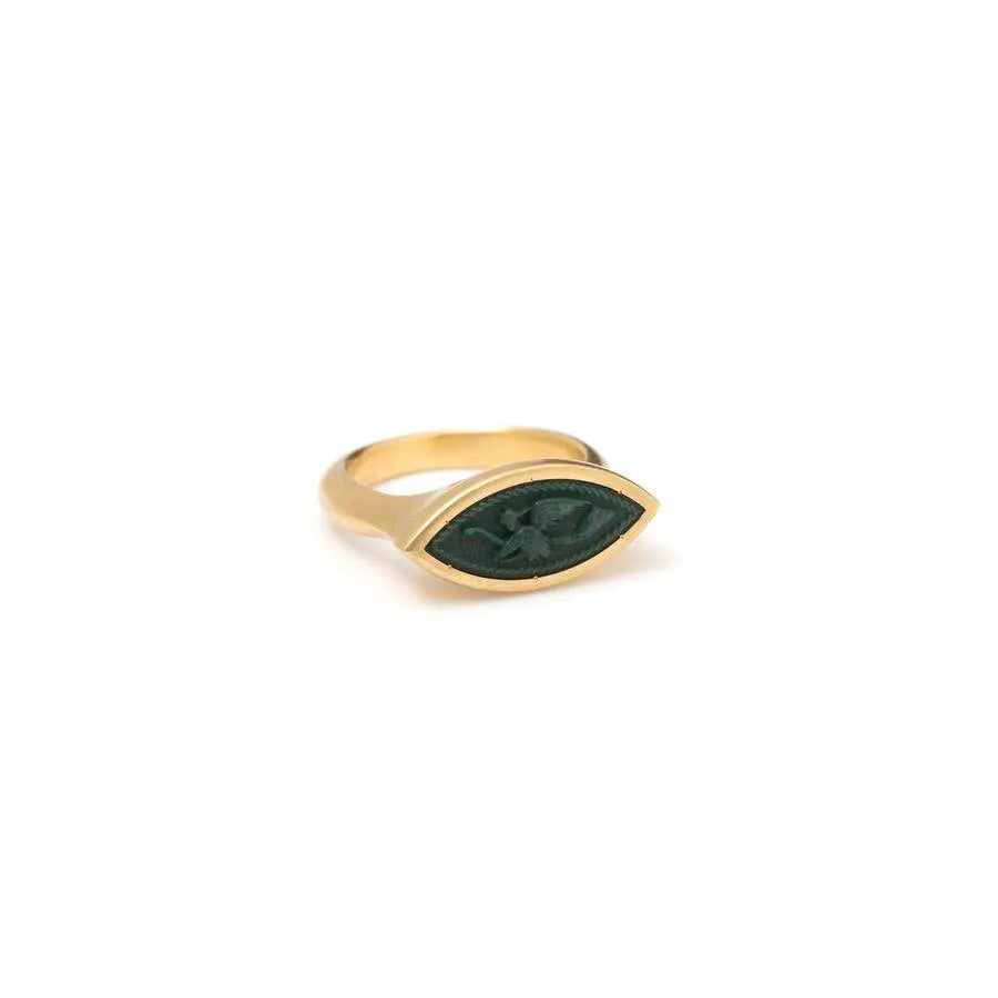 Nike Navette Signet Ring - Reinstein Ross - Ileana Makri store