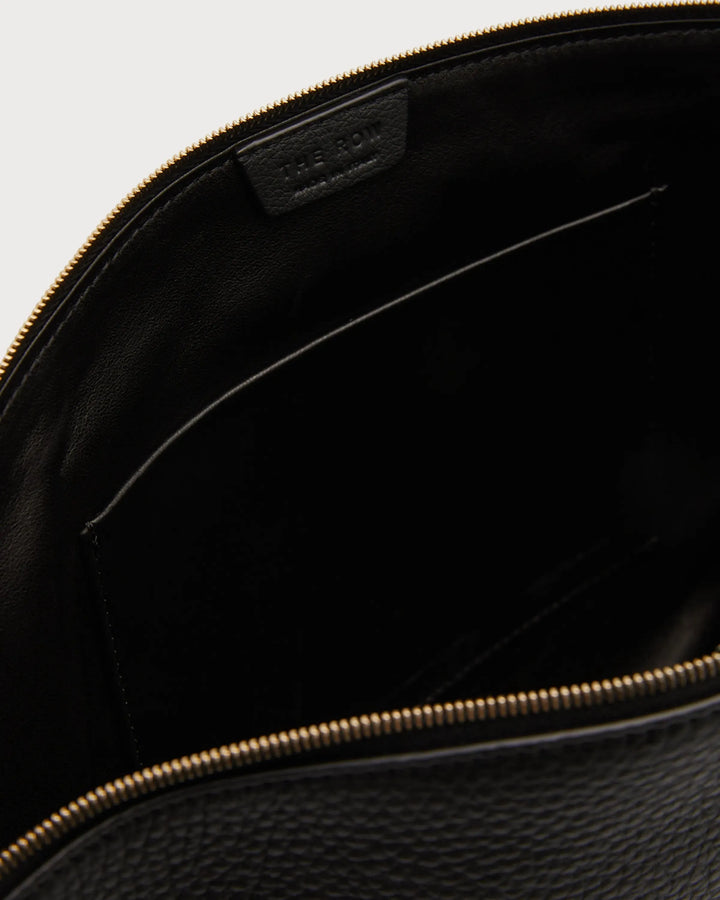 Dante Clutch in Black Leather - The Row - Ileana Makri store