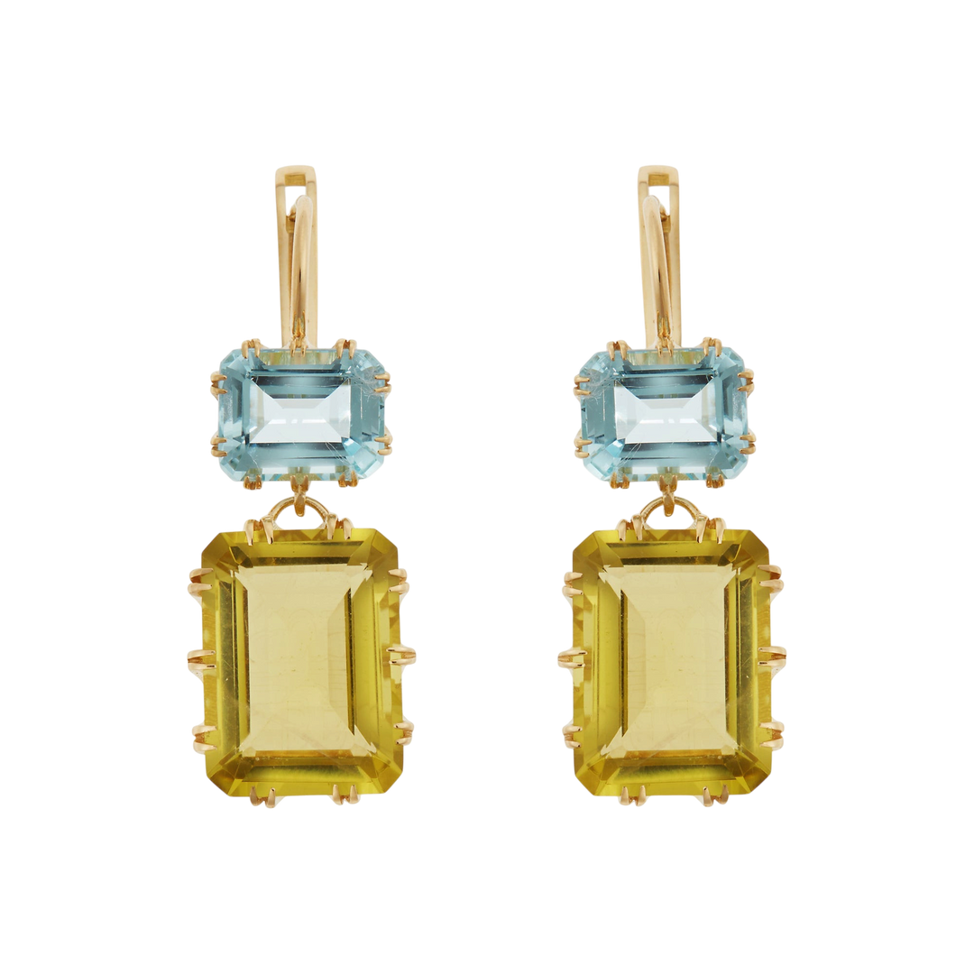 Oblong Crown Blue & Lemon Topaz - Crown - Ileana Makri