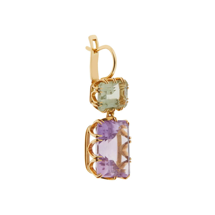 Oblong Crown Green & Pink Amethyst - Crown - Ileana Makri