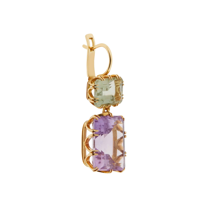 Oblong Crown Green & Pink Amethyst - Crown - Ileana Makri