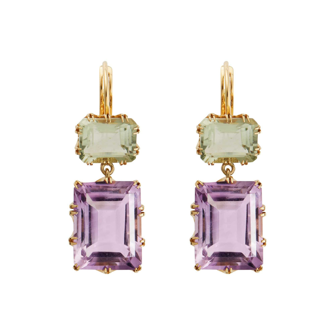 Oblong Crown Green & Pink Amethyst - Crown - Ileana Makri