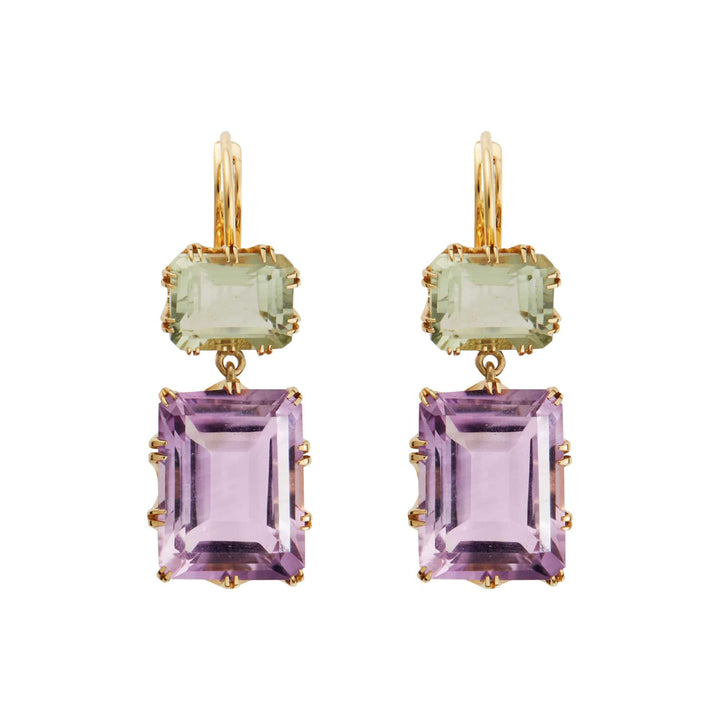 Oblong Crown Green & Pink Amethyst - Crown - Ileana Makri
