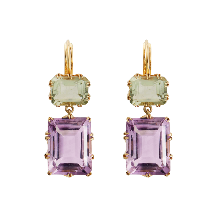 Oblong Crown Green & Pink Amethyst - Crown - Ileana Makri