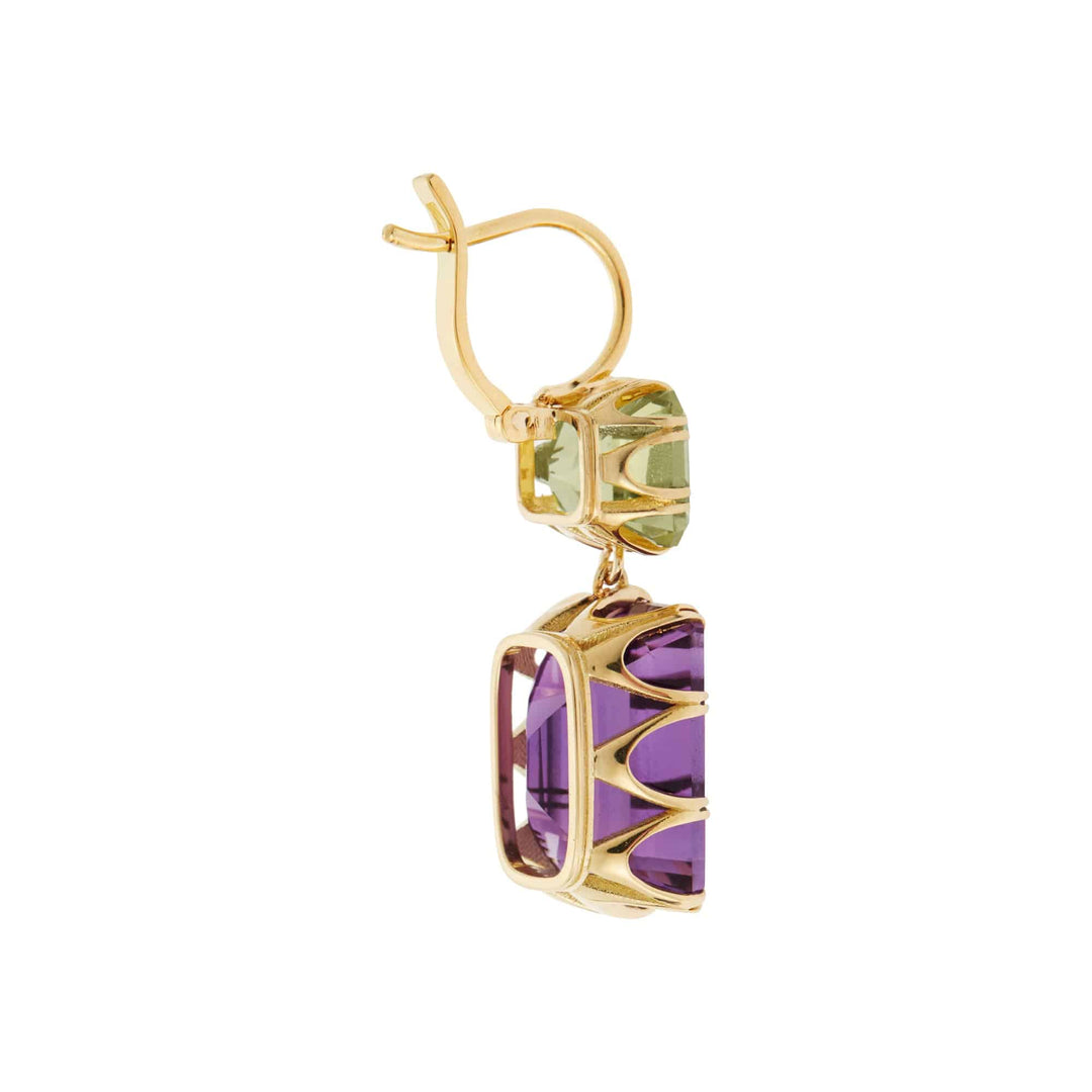 Oblong Crown Green & Pink Amethyst - Crown - Ileana Makri