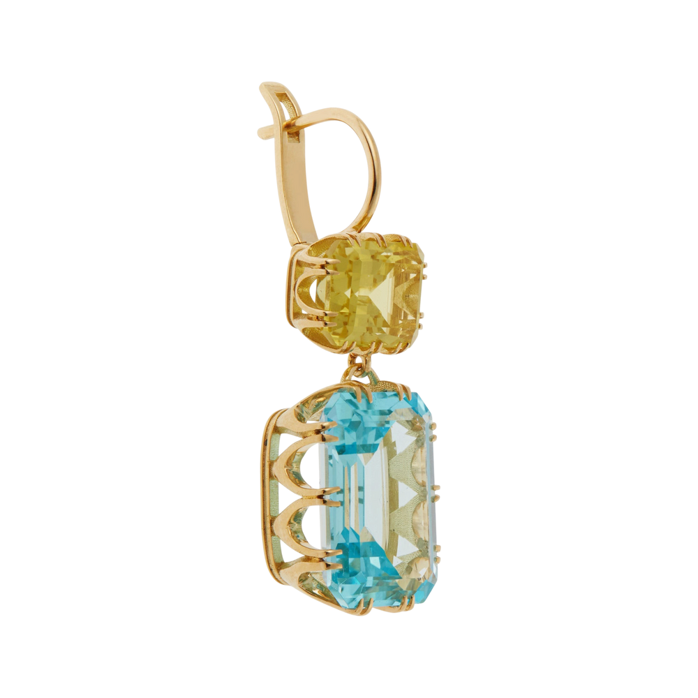 Oblong Crown Lemon & Blue Topaz - Crown - Ileana Makri