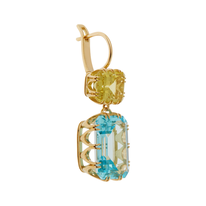 Oblong Crown Lemon & Blue Topaz - Crown - Ileana Makri