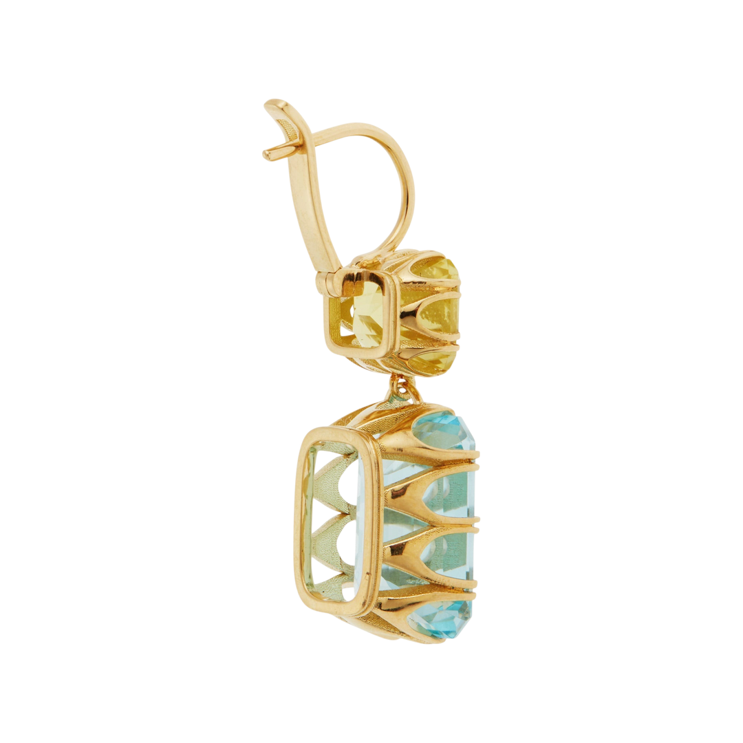 Oblong Crown Lemon & Blue Topaz - Crown - Ileana Makri