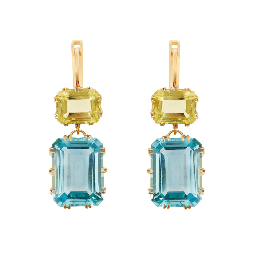 Oblong Crown Lemon & Blue Topaz - Crown - Ileana Makri