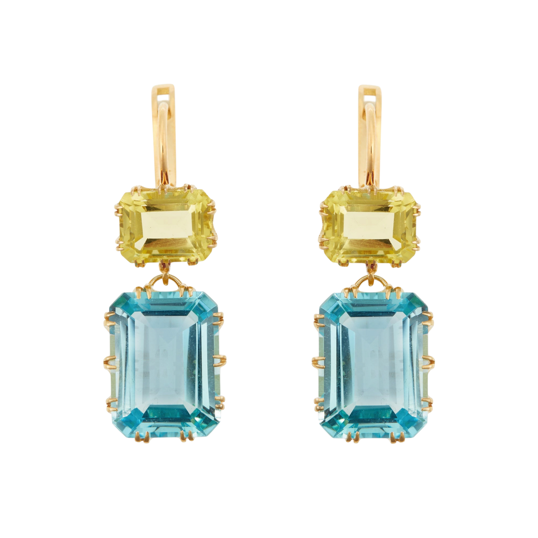 Oblong Crown Lemon & Blue Topaz - Crown - Ileana Makri