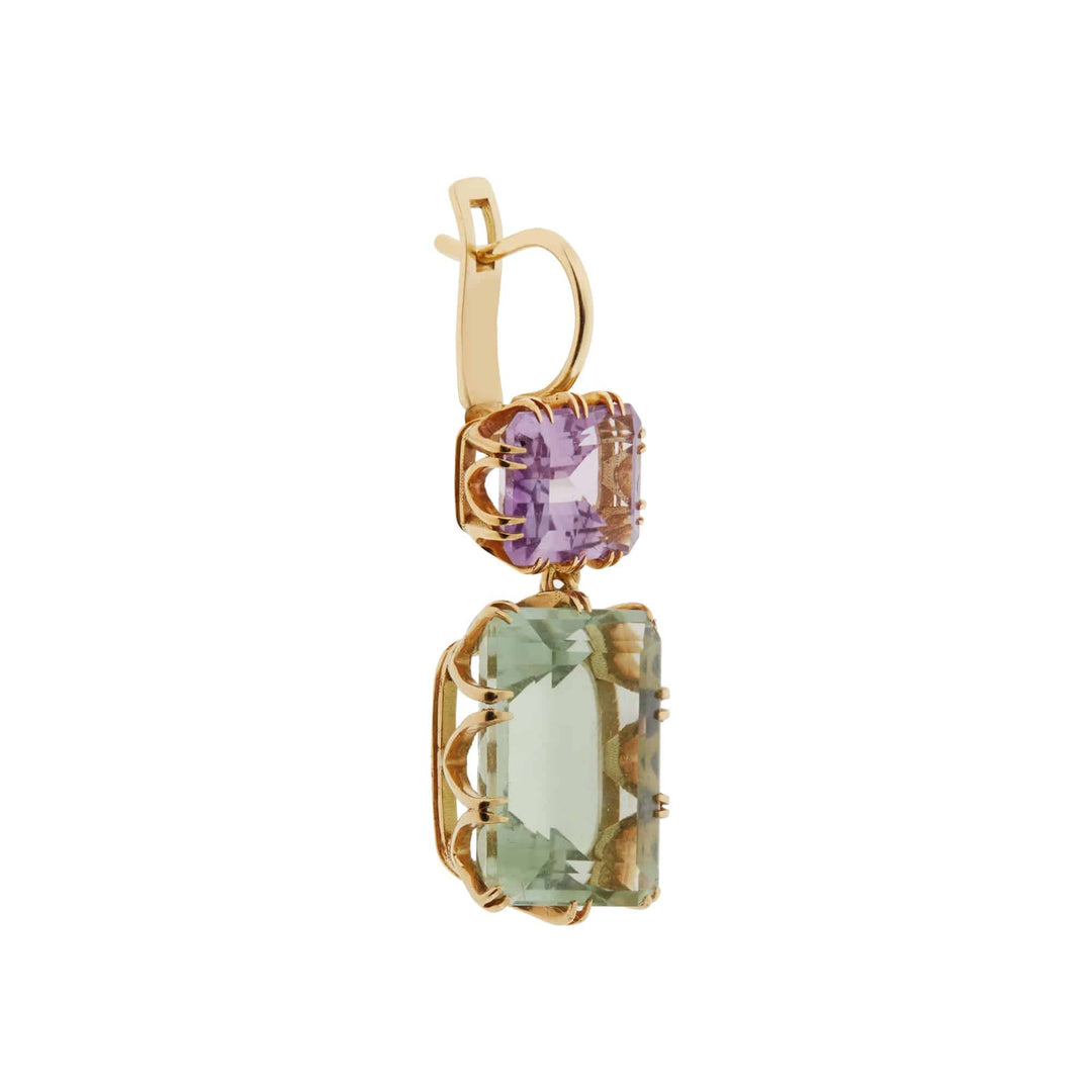 Oblong Crown Pink & Green Amethyst - Crown - Ileana Makri