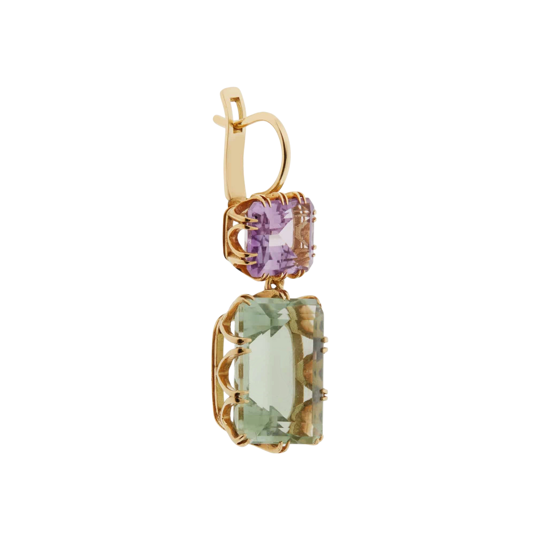 Oblong Crown Pink & Green Amethyst - Crown - Ileana Makri