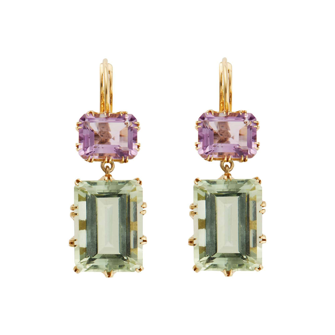 Oblong Crown Pink & Green Amethyst - Crown - Ileana Makri