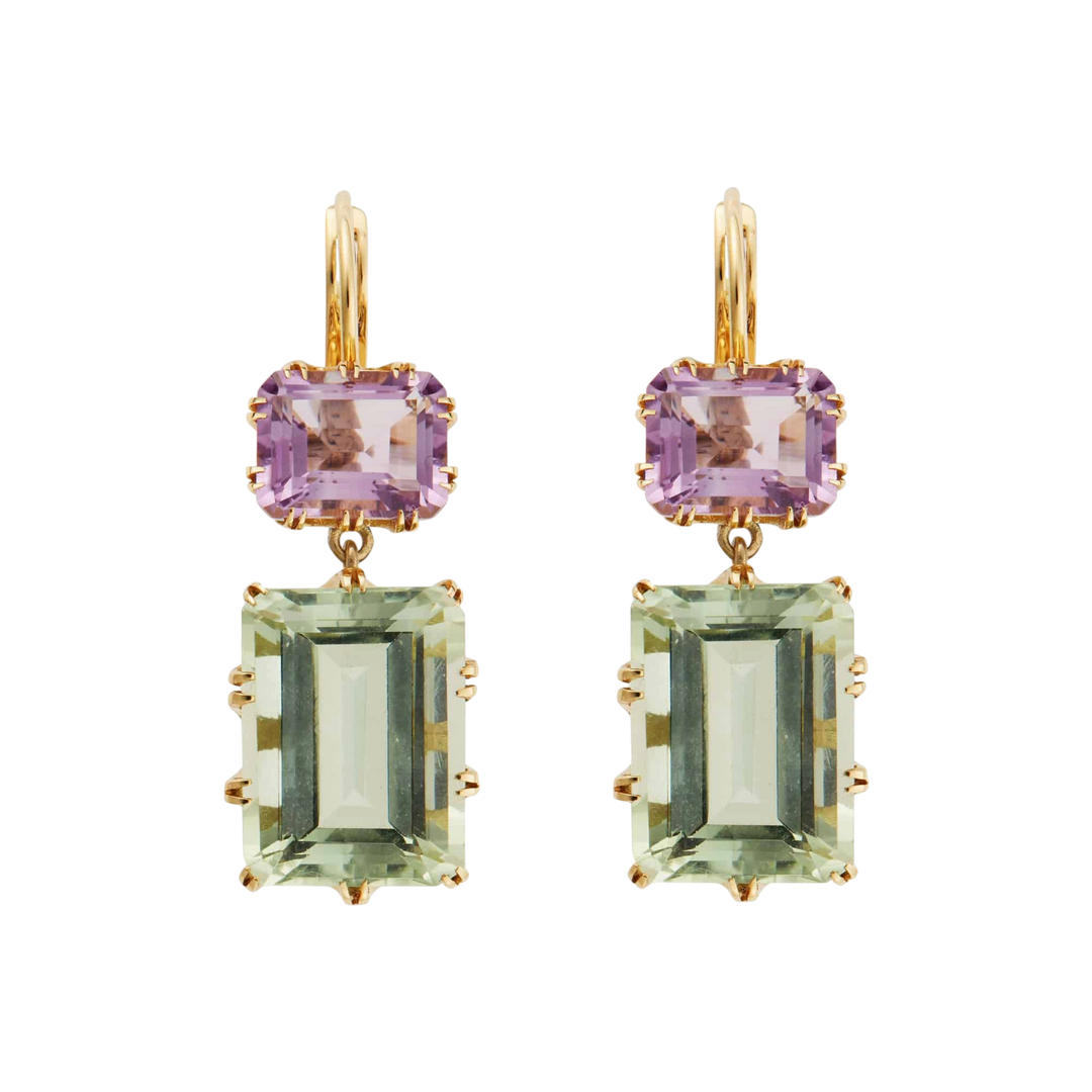 Oblong Crown Pink & Green Amethyst - Crown - Ileana Makri