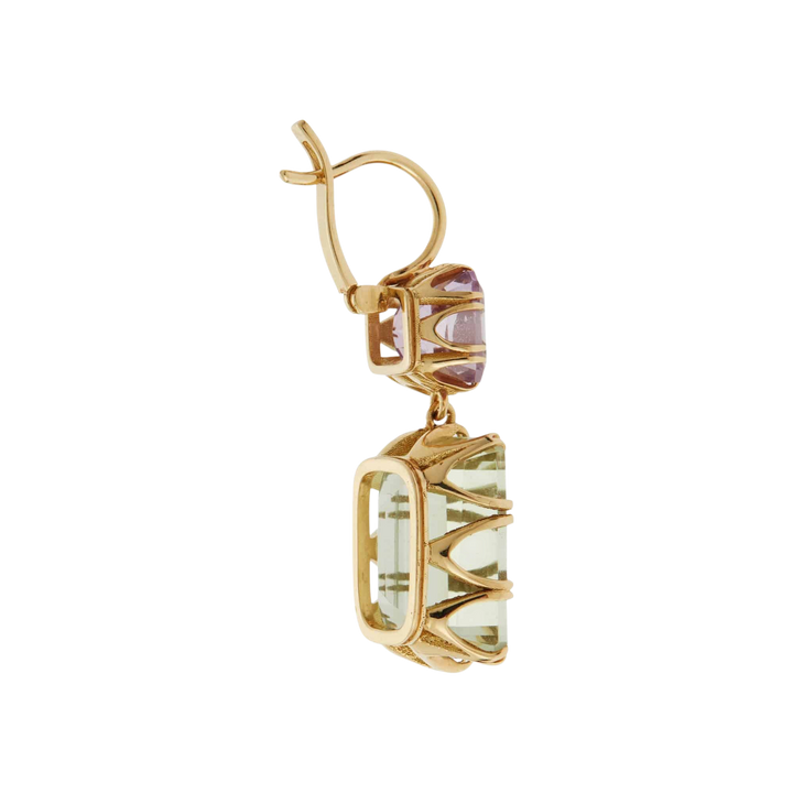 Oblong Crown Pink & Green Amethyst - Crown - Ileana Makri