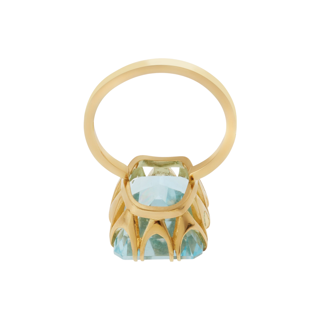Oblong Crown Solitaire Blue Topaz - Crown - Ileana Makri