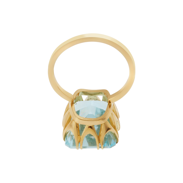 Oblong Crown Solitaire Blue Topaz - Crown - Ileana Makri