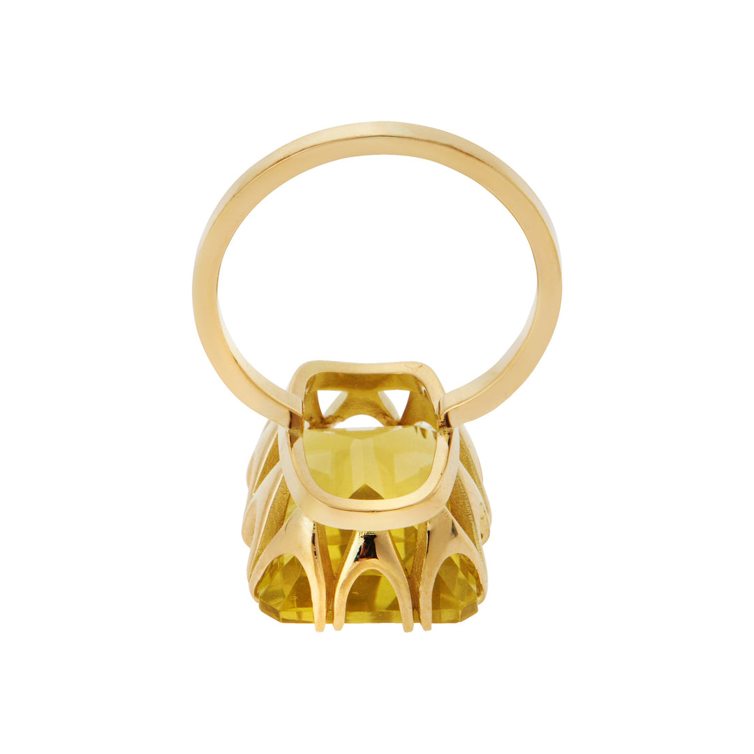 Oblong Crown Solitaire Lemon Topaz - Crown - Ileana Makri