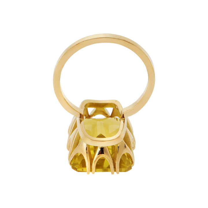 Oblong Crown Solitaire Lemon Topaz - Crown - Ileana Makri