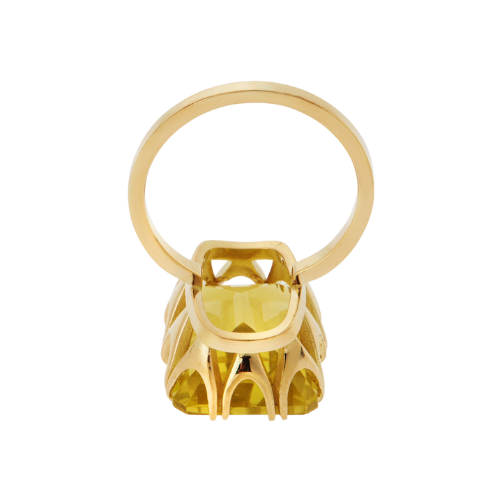 Oblong Crown Solitaire Lemon Topaz - Crown - Ileana Makri