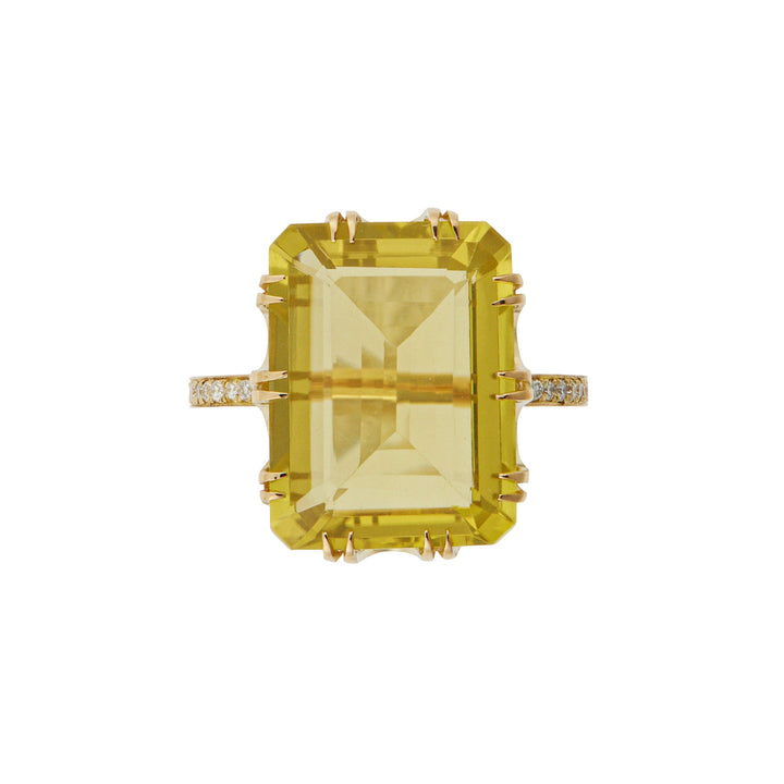 Oblong Crown Solitaire Lemon Topaz - Crown - Ileana Makri